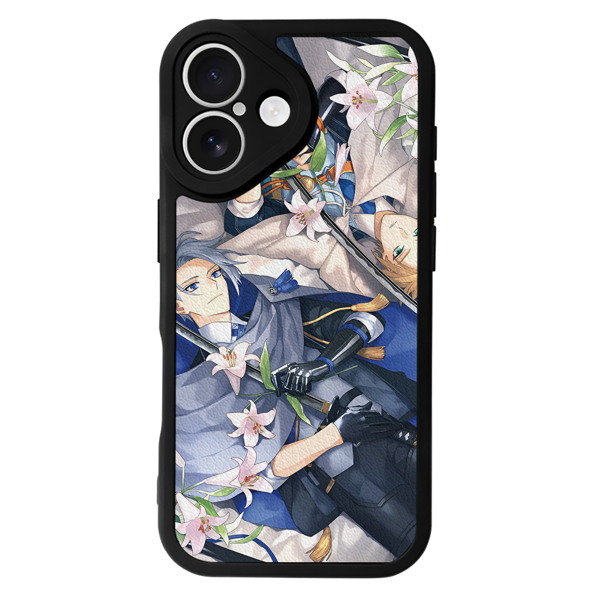 （画像用） 刀剣乱舞 Touken Ranbu 【iPhone 16シリーズ対応】シリコンスマホケース（レザー調） 材質：シリコン